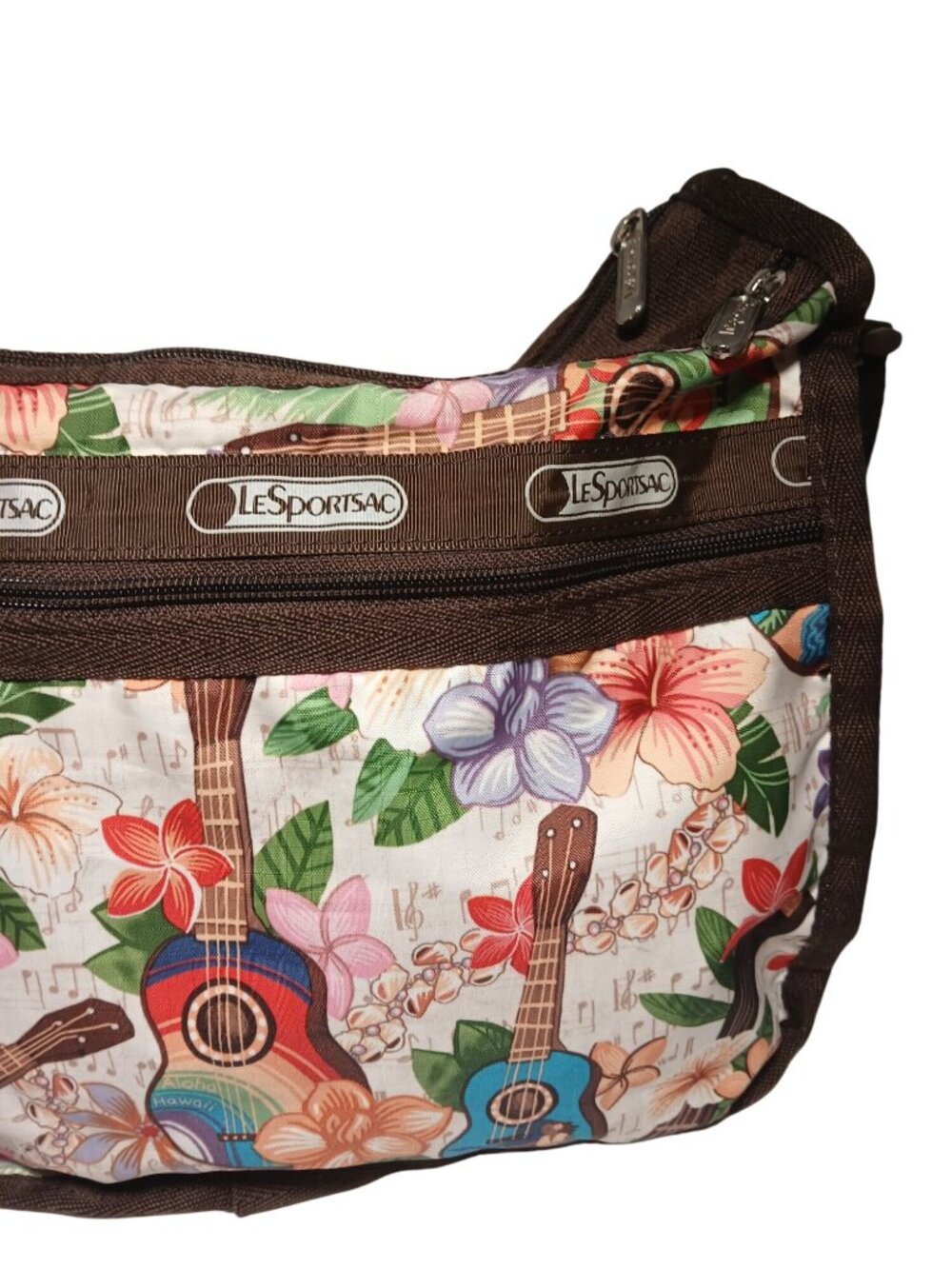 LeSportsac Deluxe Everyday Crossbody Bag Guitar Mele Ukulele Vacation Resort - Picture 8 of 16
